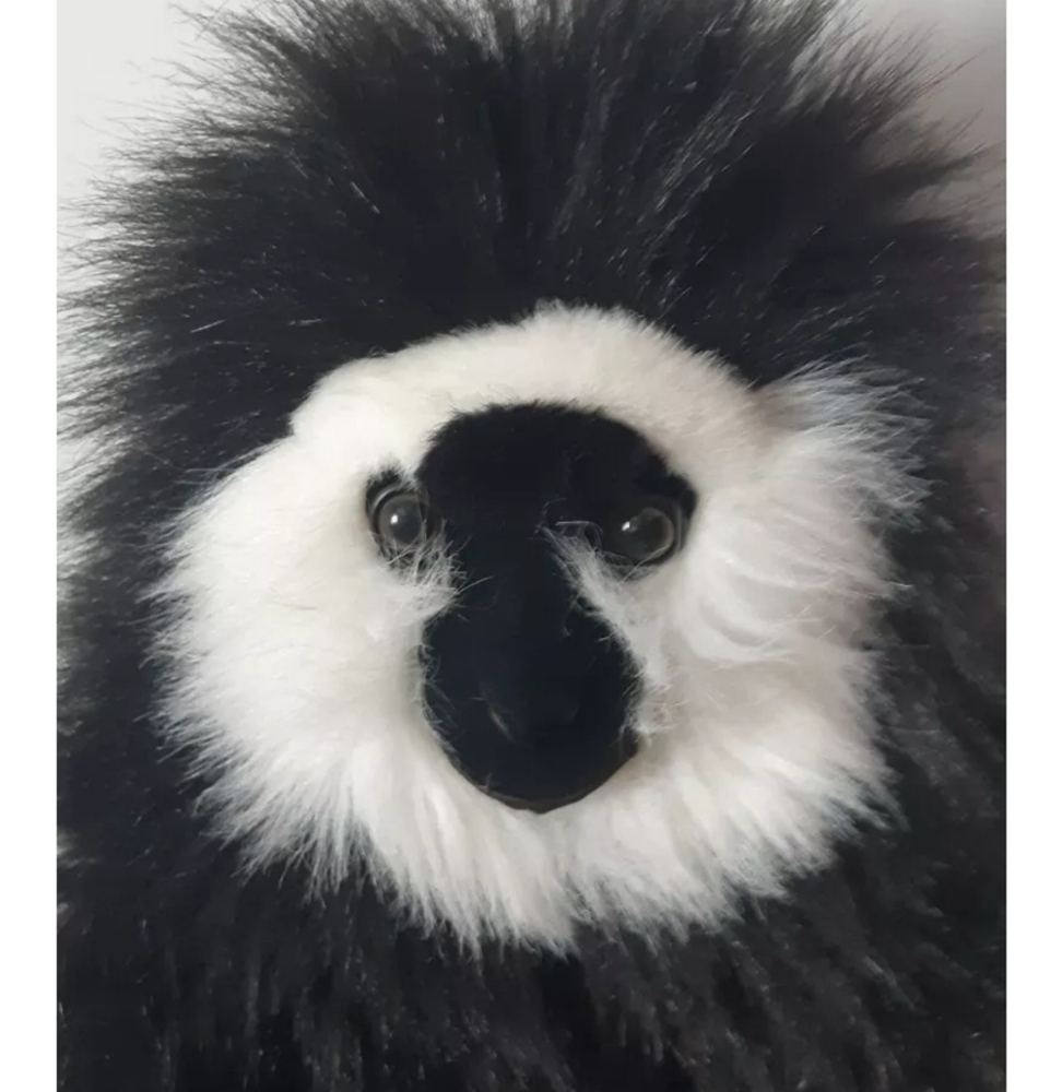 CASCADE TOY Baboon? White faced black Monkey gorilla HAND PUPPET stuffed toy